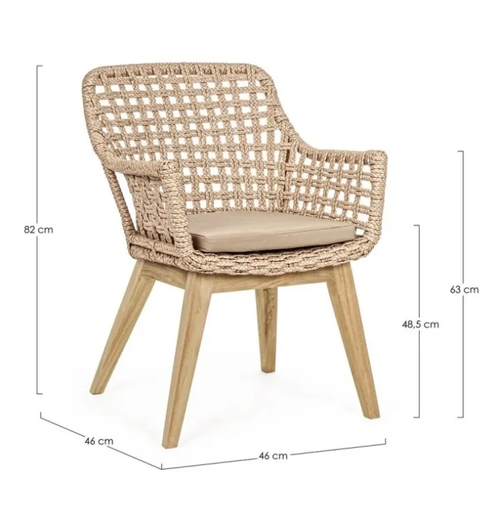 Bizzotto Sedie>SEDIA IN FIBRA SINTETICA NATURALE - MADISON