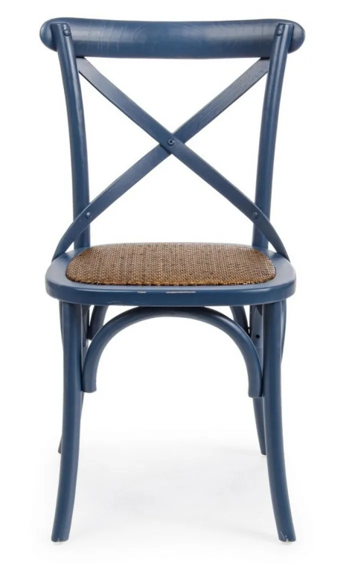 Bizzotto Sedie>SEDIA IN LEGNO BLU - CROSS