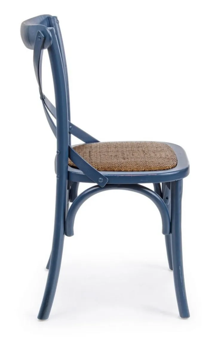 Bizzotto Sedie>SEDIA IN LEGNO BLU - CROSS
