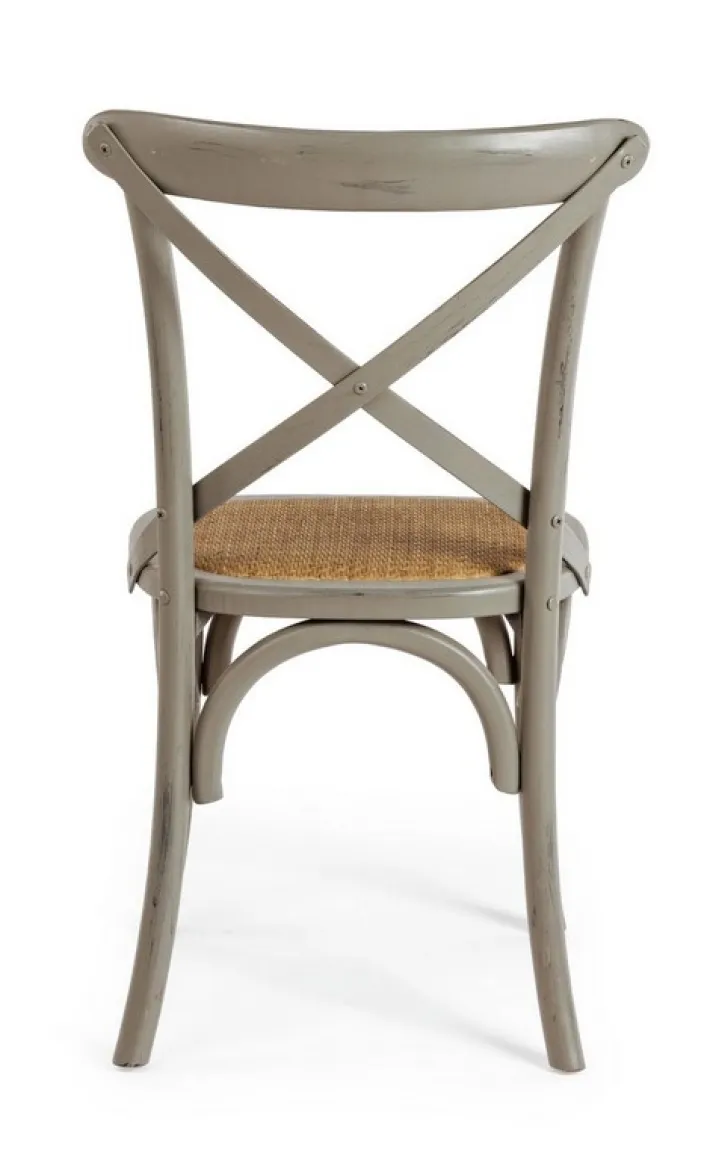 Bizzotto Sedie>SEDIA IN LEGNO GRIGIO SCURO - CROSS