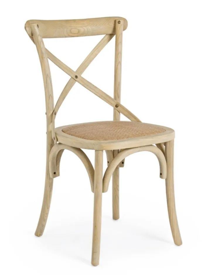 Bizzotto Sedie>SEDIA IN LEGNO NATURALE - CROSS