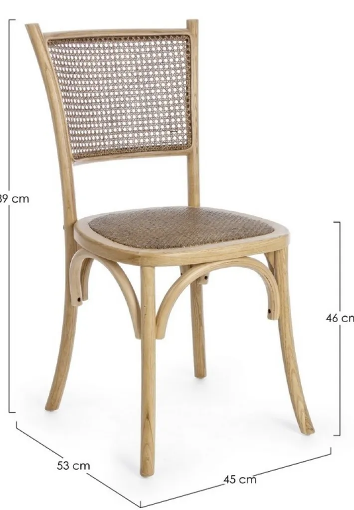 Bizzotto Sedie>SEDIA IN LEGNO NATURALE - CARREL