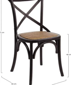 Bizzotto Sedie>SEDIA IN LEGNO NERA - CROSS