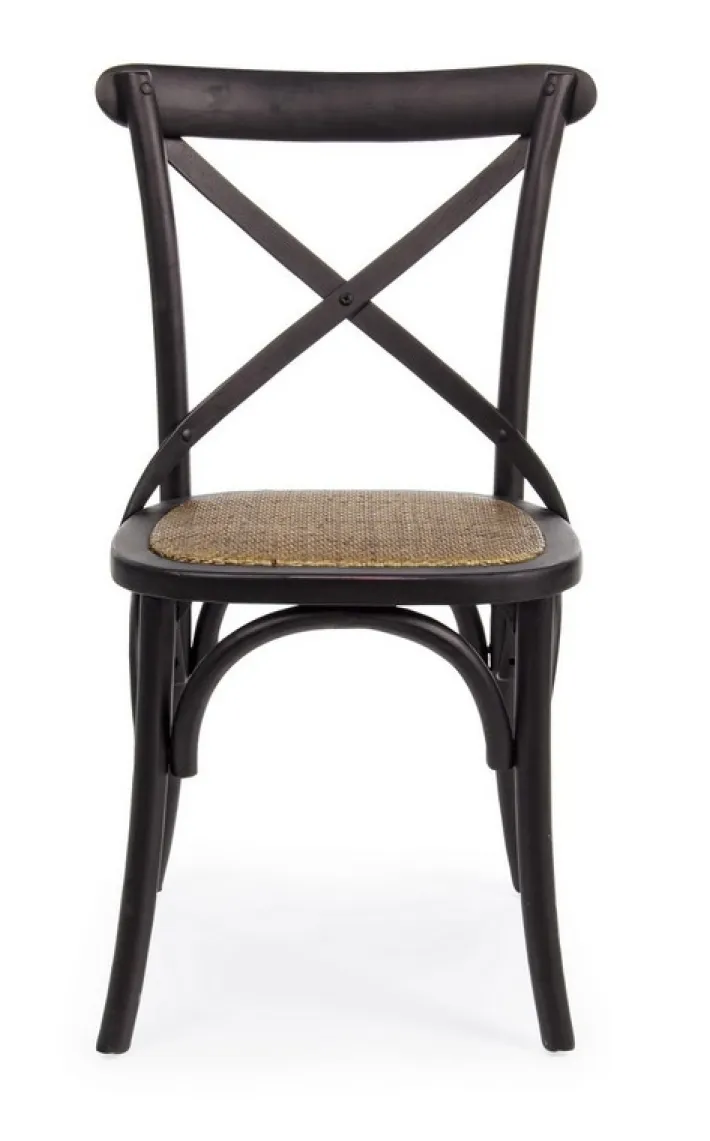 Bizzotto Sedie>SEDIA IN LEGNO NERA - CROSS
