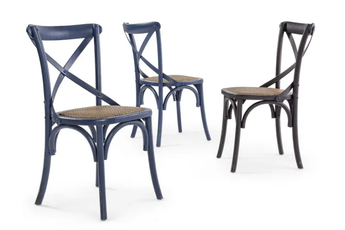 Bizzotto Sedie>SEDIA IN LEGNO NERA - CROSS
