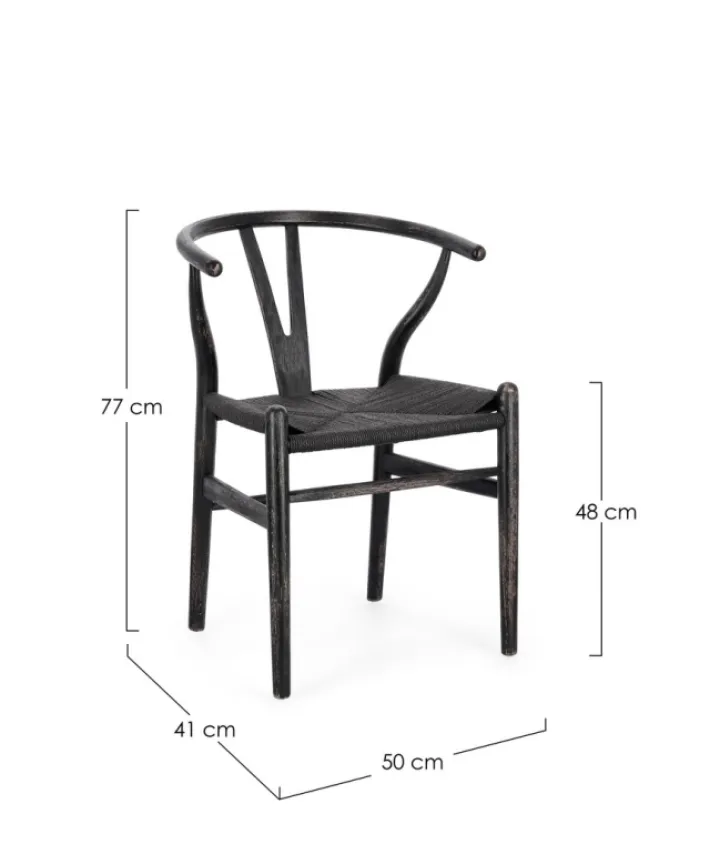 Bizzotto Sedie>SEDIA IN LEGNO NERO - ARTEMIA