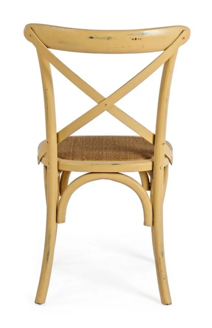 Bizzotto Sedie>SEDIA IN LEGNO OCRA - CROSS