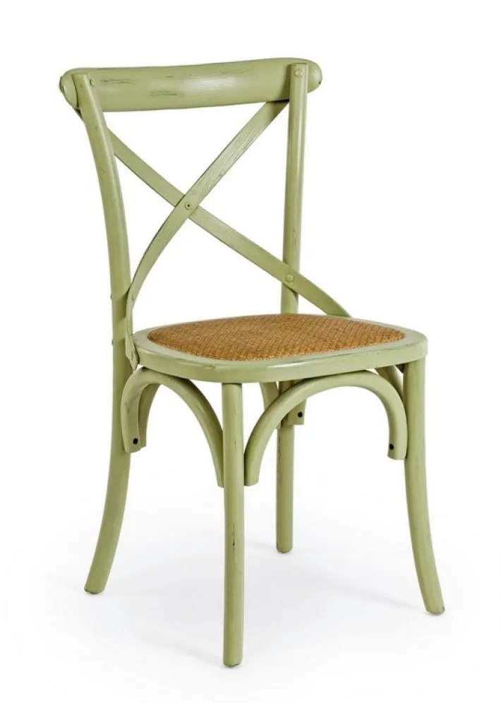 Bizzotto Sedie>SEDIA IN LEGNO VERDE - CROSS