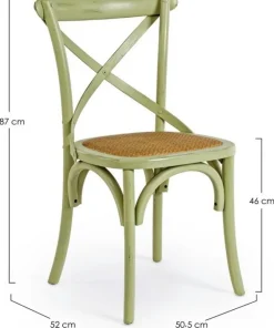 Bizzotto Sedie>SEDIA IN LEGNO VERDE - CROSS