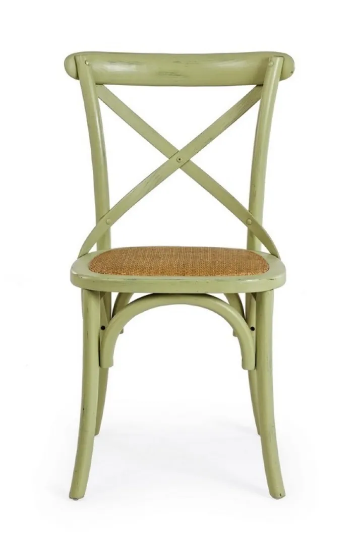 Bizzotto Sedie>SEDIA IN LEGNO VERDE - CROSS