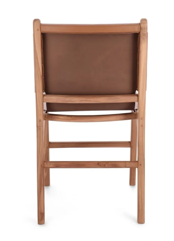 Bizzotto Sedie>SEDIA IN PELLE COGNAC - EUGENIE