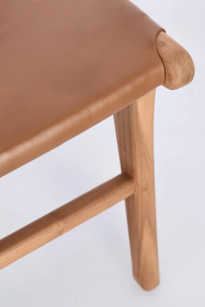 Bizzotto Sedie>SEDIA IN PELLE COGNAC - EUGENIE