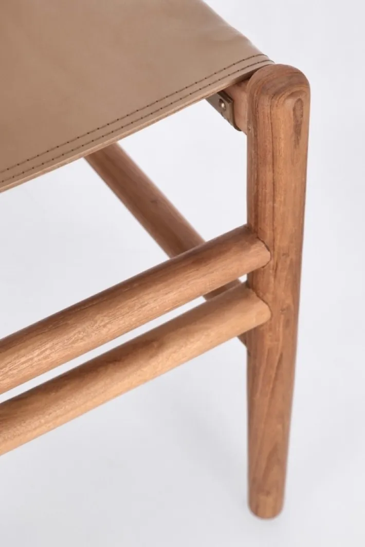 Bizzotto Sedie>SEDIA IN PELLE TORTORA - CAROLINE