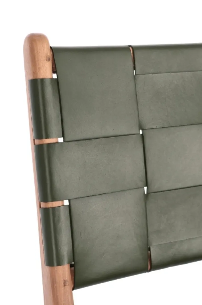 Bizzotto Sedie>SEDIA IN PELLE VERDE - JOANNA