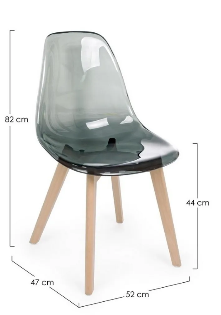 Bizzotto Sedie>SEDIA IN PLASTICA FUM