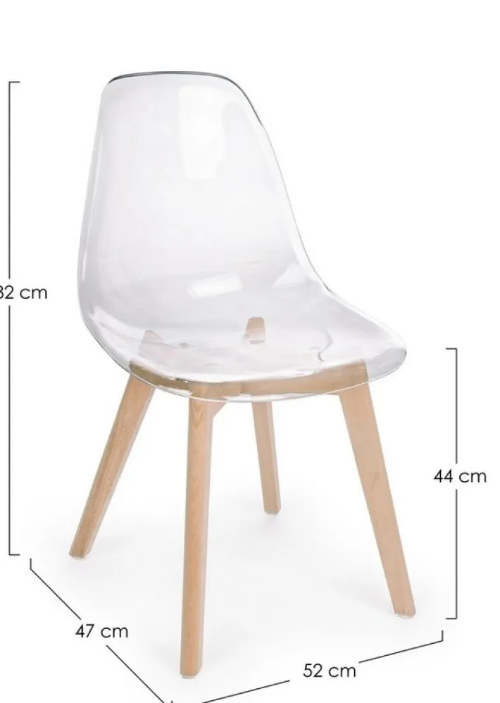 Bizzotto Sedie>SEDIA IN PLASTICA TRASPARENTE - EASY