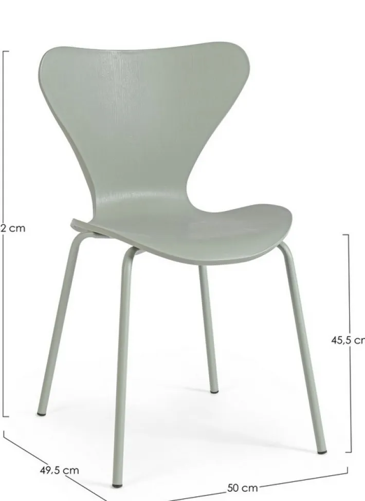 Bizzotto Sedie>SEDIA IN PLASTICA VERDE - TESSA