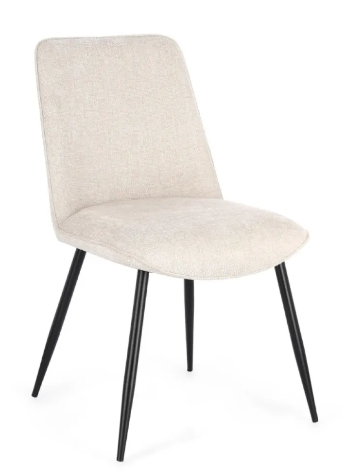 Bizzotto Sedie>SEDIA IN TESSUTO BEIGE - CORA
