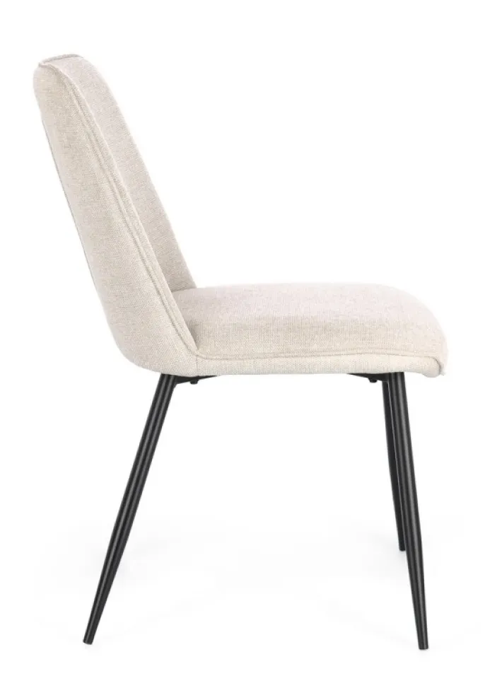 Bizzotto Sedie>SEDIA IN TESSUTO BEIGE - CORA