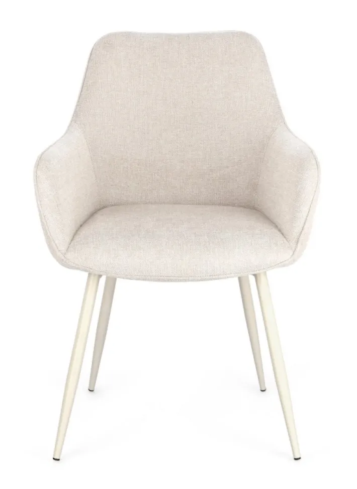 Bizzotto Sedie>SEDIA IN TESSUTO BEIGE - CORA