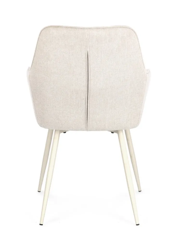 Bizzotto Sedie>SEDIA IN TESSUTO BEIGE - CORA