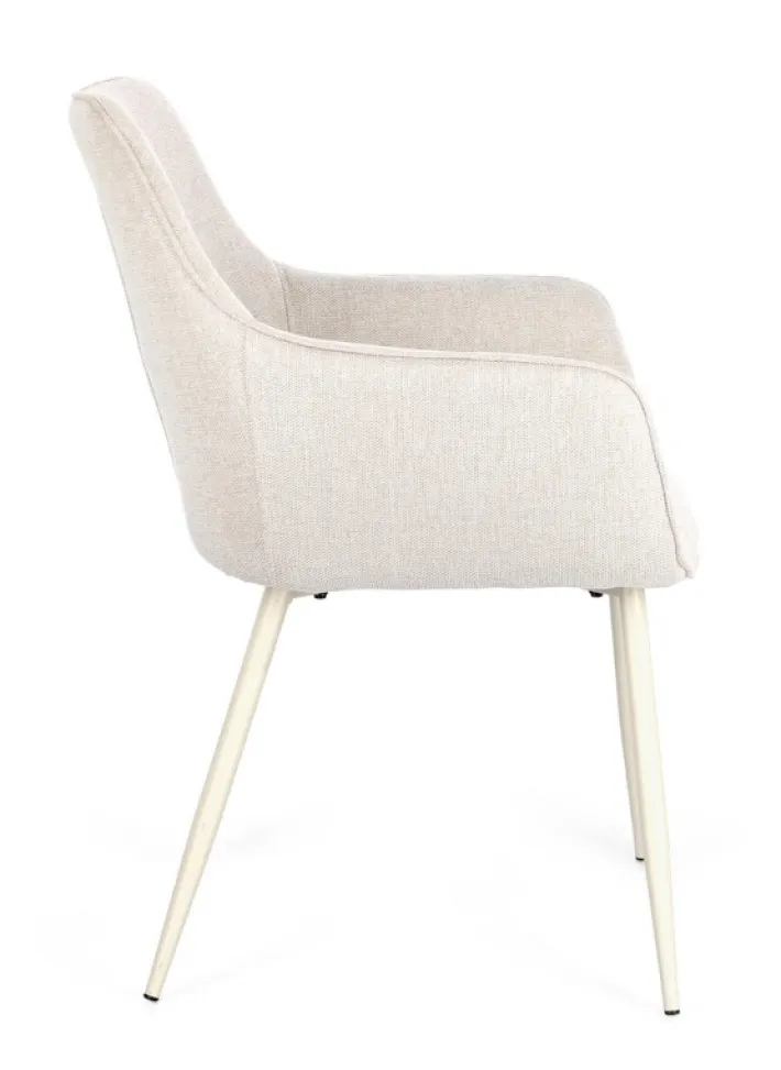 Bizzotto Sedie>SEDIA IN TESSUTO BEIGE - CORA