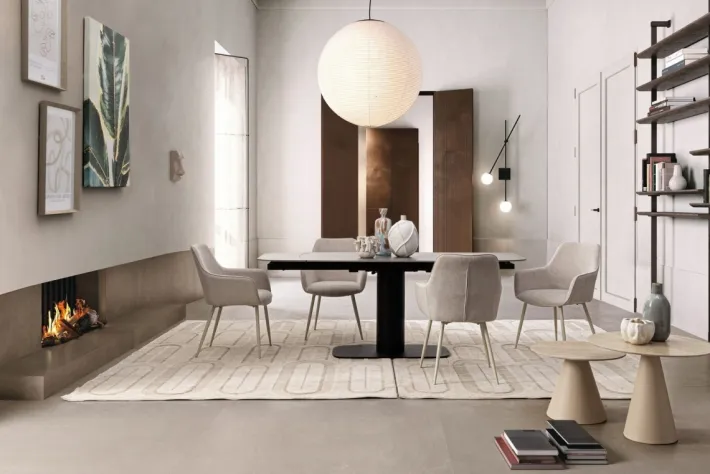 Bizzotto Sedie>SEDIA IN TESSUTO BEIGE - CORA