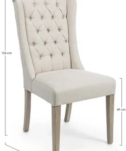 Bizzotto Sedie>SEDIA IN TESSUTO BEIGE - COLUMBIA