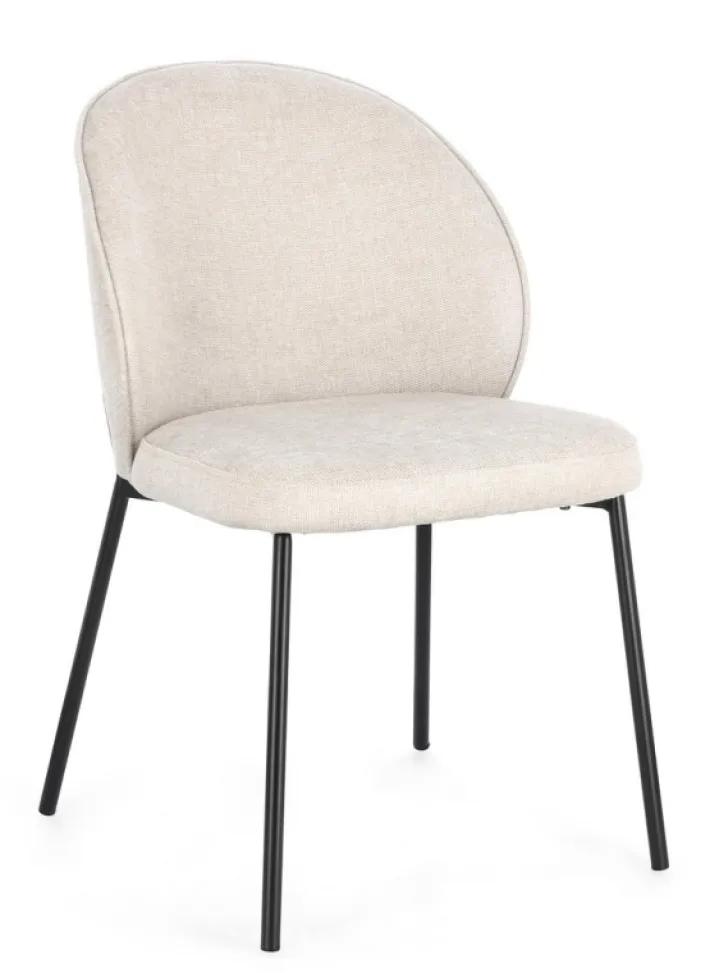 Bizzotto Sedie>SEDIA IN TESSUTO BEIGE - WENDY