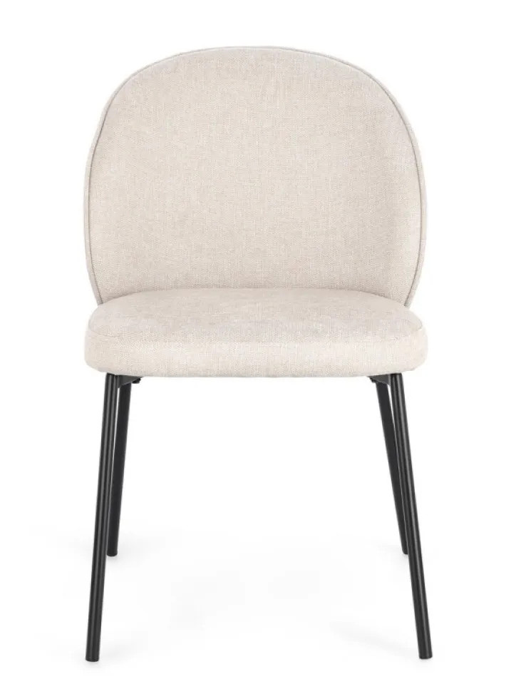 Bizzotto Sedie>SEDIA IN TESSUTO BEIGE - WENDY