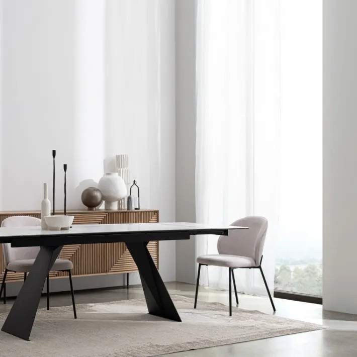 Bizzotto Sedie>SEDIA IN TESSUTO BEIGE - WENDY