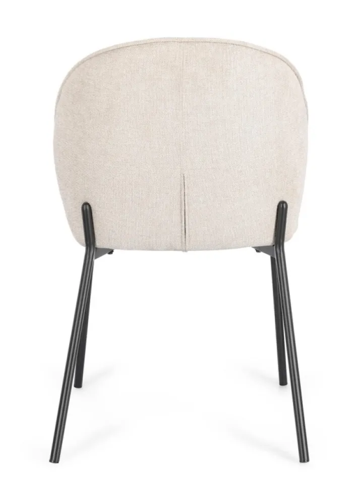 Bizzotto Sedie>SEDIA IN TESSUTO BEIGE - WENDY