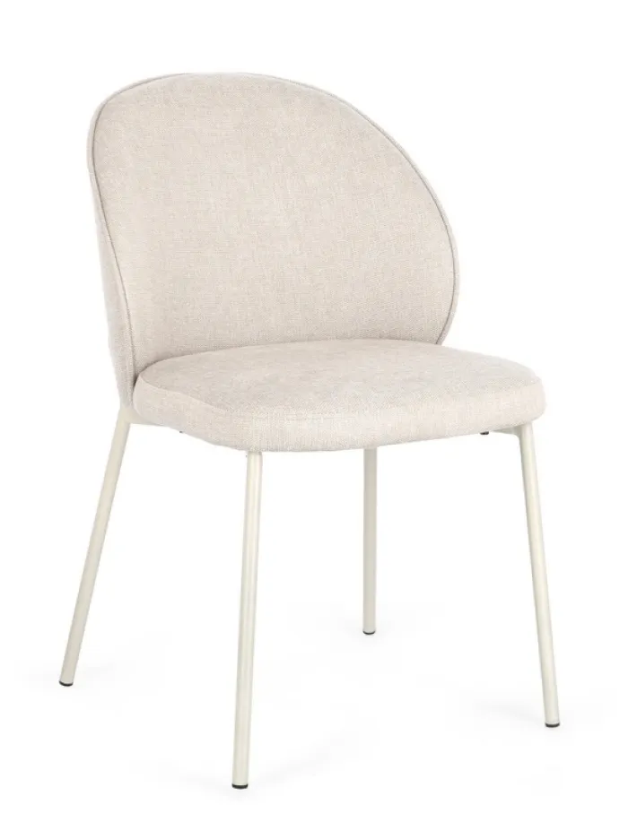 Bizzotto Sedie>SEDIA IN TESSUTO BEIGE - WENDY