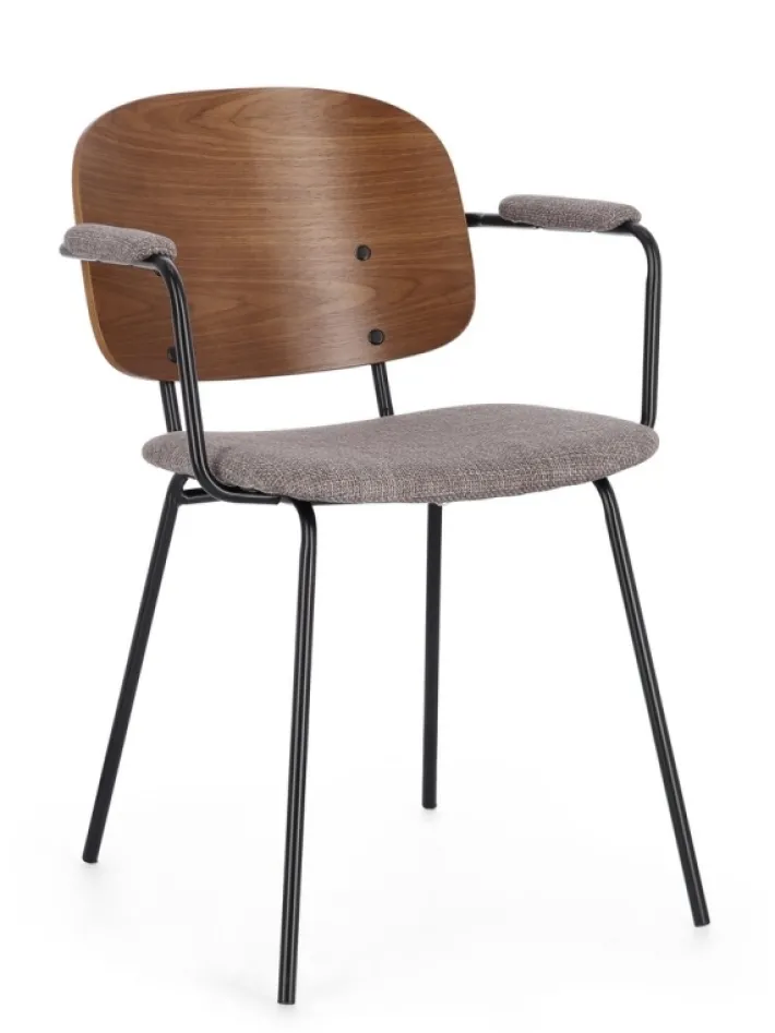 Bizzotto Sedie>SEDIA IN TESSUTO GRIGIO - SIENNA