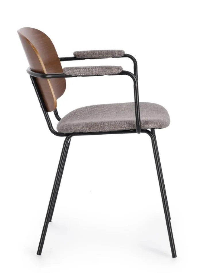 Bizzotto Sedie>SEDIA IN TESSUTO GRIGIO - SIENNA