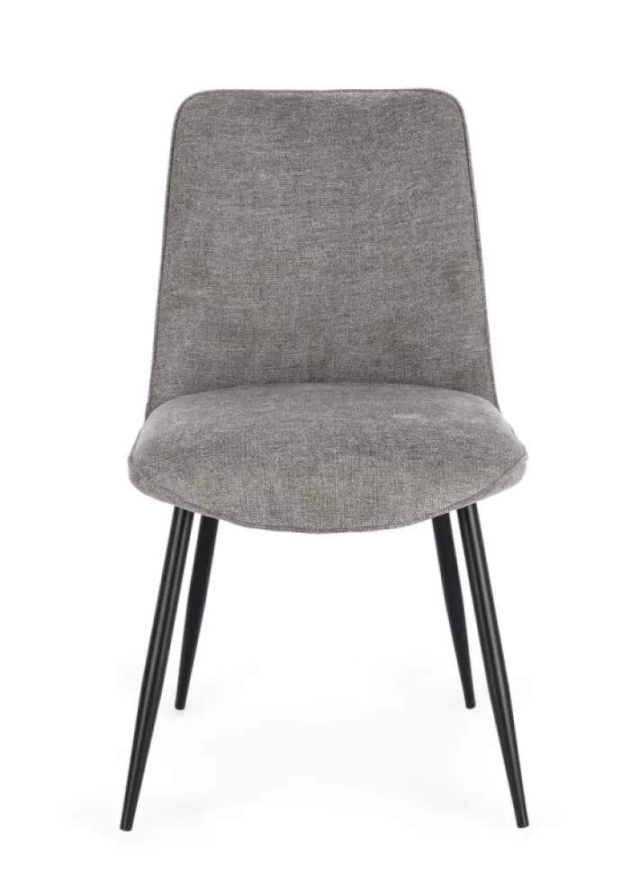 Bizzotto Sedie>SEDIA IN TESSUTO GRIGIO SCURO - CORA