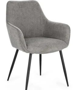 Bizzotto Sedie>SEDIA IN TESSUTO GRIGIO SCURO - CORA