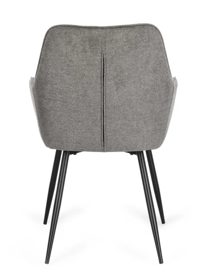 Bizzotto Sedie>SEDIA IN TESSUTO GRIGIO SCURO - CORA
