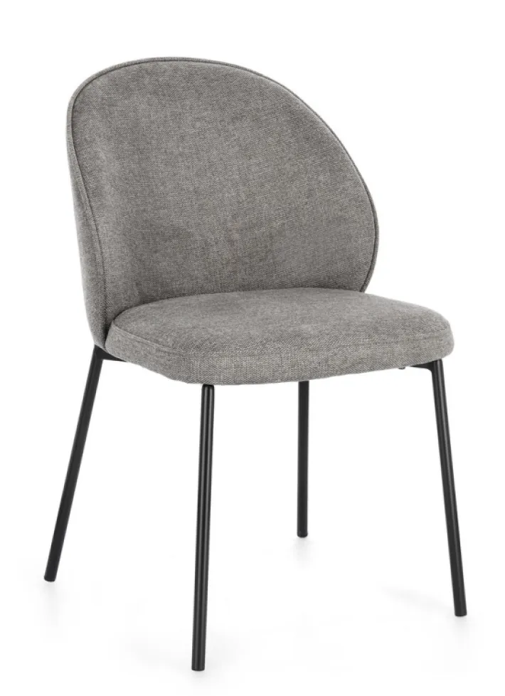 Bizzotto Sedie>SEDIA IN TESSUTO GRIGIO SCURO - WENDY