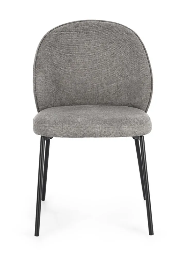 Bizzotto Sedie>SEDIA IN TESSUTO GRIGIO SCURO - WENDY