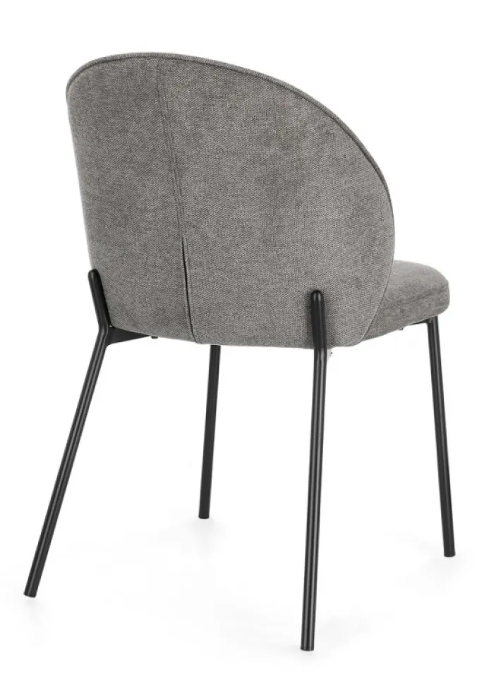 Bizzotto Sedie>SEDIA IN TESSUTO GRIGIO SCURO - WENDY