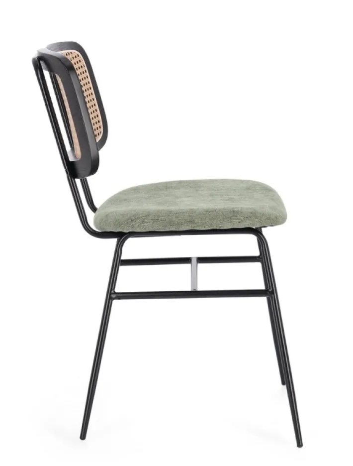 Bizzotto Sedie>SEDIA IN TESSUTO VERDE - GLENNA