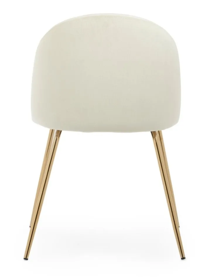 Bizzotto Sedie>SEDIA IN VELLUTO BIANCO - TANYA