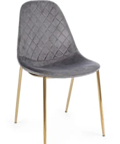 Bizzotto Sedie>SEDIA IN VELLUTO GRIGIO SCURO - TERRY