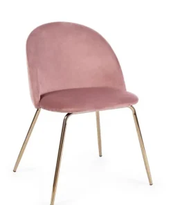 Bizzotto Sedie>SEDIA IN VELLUTO ROSA - TANYA