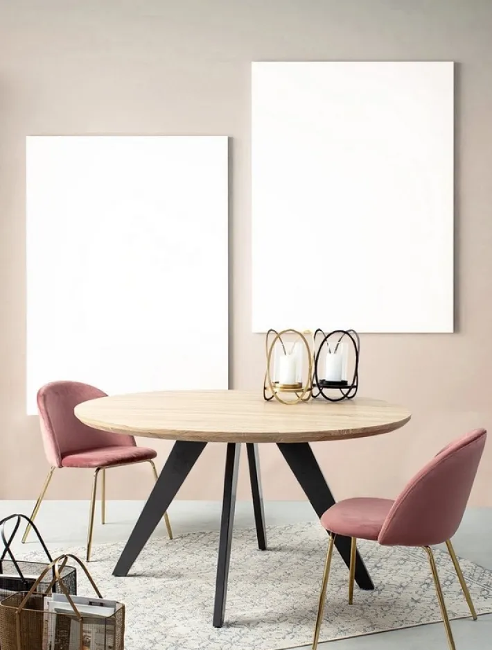 Bizzotto Sedie>SEDIA IN VELLUTO ROSA - TANYA