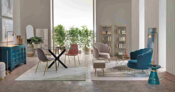 Bizzotto Sedie>SEDIA IN VELLUTO ROSA - TERRY