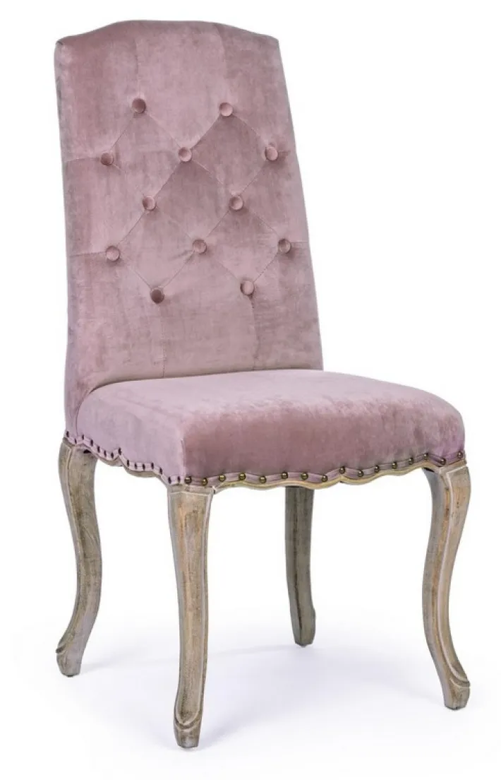 Bizzotto Sedie>SEDIA IN VELLUTO WOODROSE - DIVA
