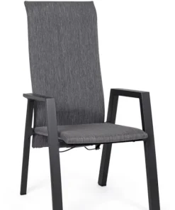 Bizzotto Sedie>SEDIA RECLINABILE IN ALLUMINIO ANTRACITE JX55 - ETHAN