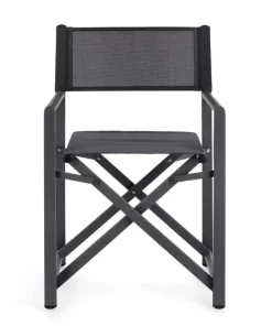 Bizzotto Sedie>SEDIA REGISTA IN ALLUMINIO GRIGIO SCURO - TAYLOR